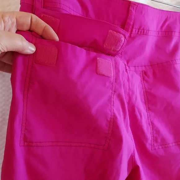 Title Nine Women's Pants Trail Mix Hot Pink Nylon Hiking Outdoor Capris 2 - Picture 5 of 12